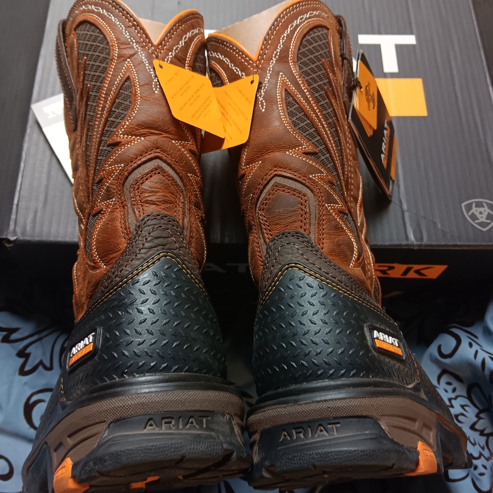 Ariat work boots square composite toe electrical hazard 9 ee wide brand new